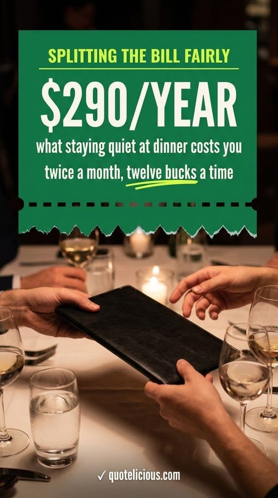 What to Say When You Can't Afford to Split the Bill Evenly 36 9 split bill evenly